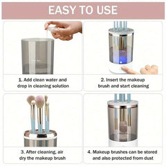 Electric Makeup Brush Cleaner – Clean & Dry in Seconds!